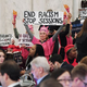 Protesters at Sessions' confirmation hearing. Fairooz is the woman with long grey curly hair. (Photo: The Washington Post / Getty Images)